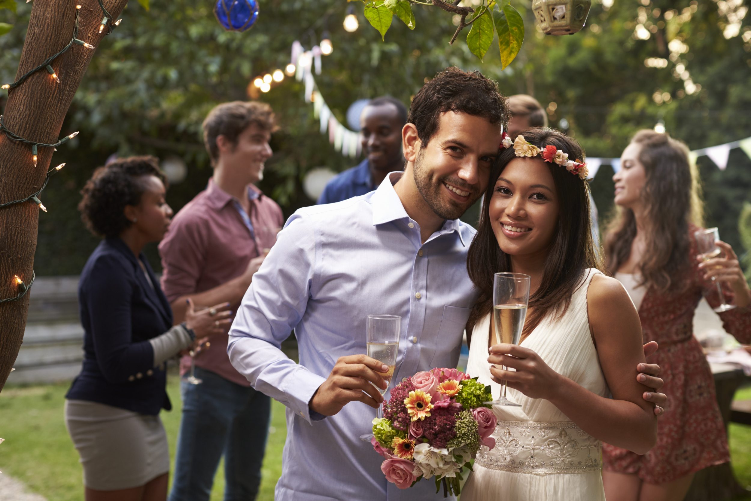 DIY Couple at Rehearsal Dinner